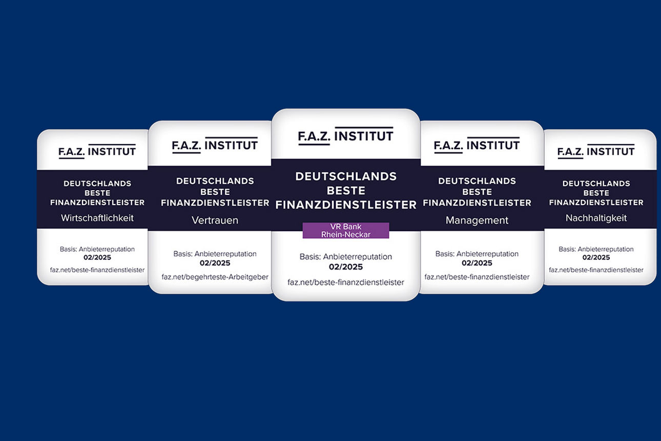 Auszeichnung Beste Hausbank VR Bank Rhein-Neckar