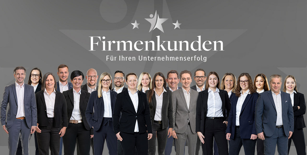 Sie sehen unser Team Firmenkunden