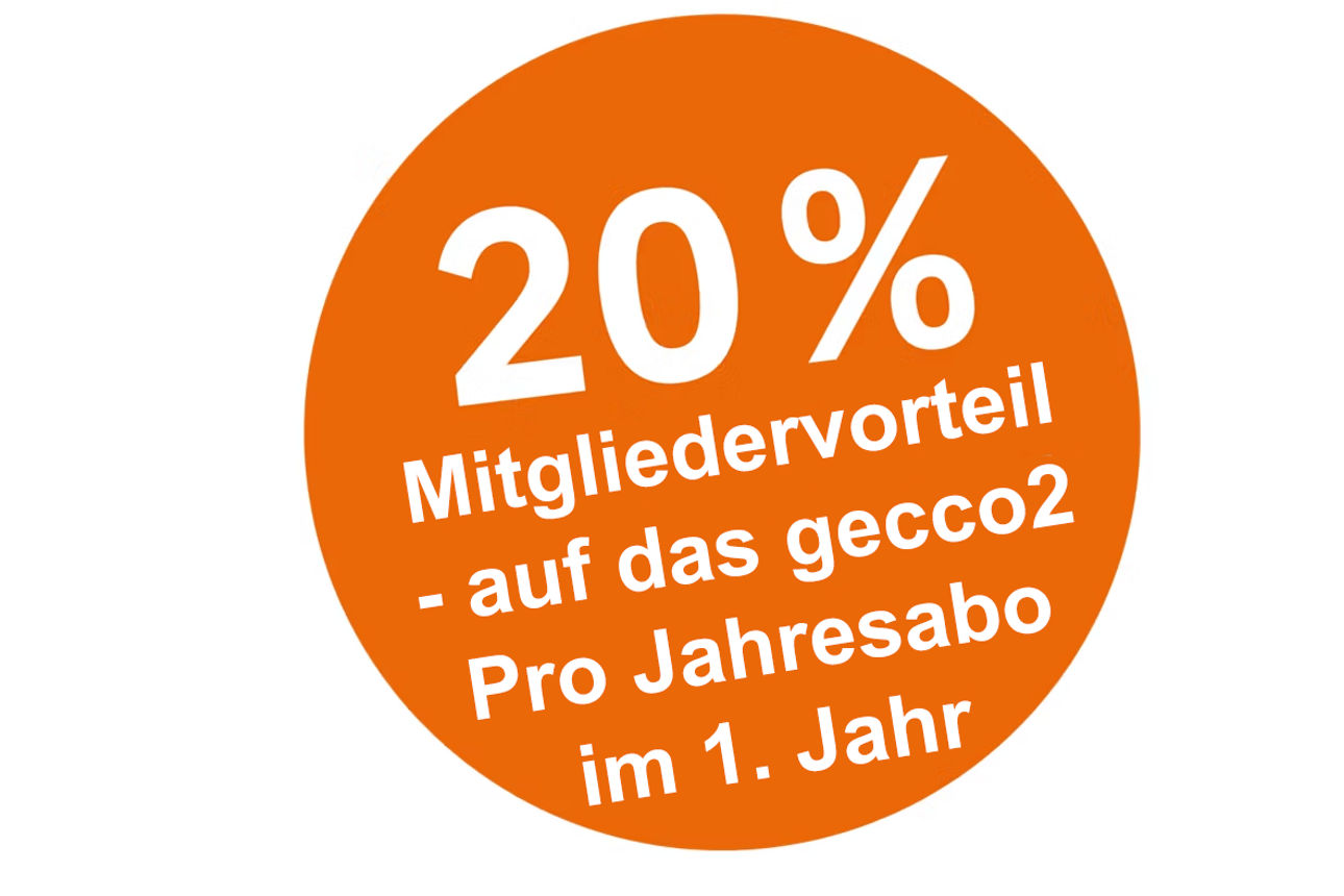 Banner zum 20%-Vorteil auf den Jahresabo-Preis für Mitglieder