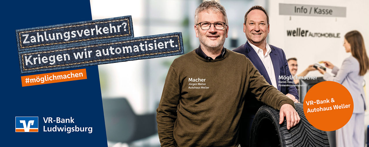 Geschäftsführer und Bankberater im Autohaus