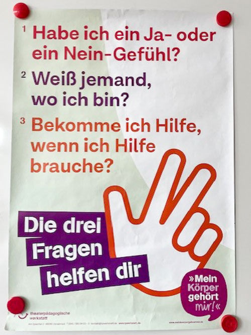 Flyer "Die drei Fragen helfen dir" 
