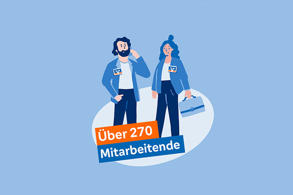 Illustration, die zeigt, wie viele Mitarbeitende es gibt