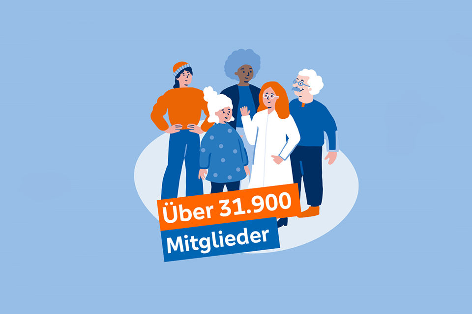 Illustration, die zeigt, wie viele Mitglieder es gibt