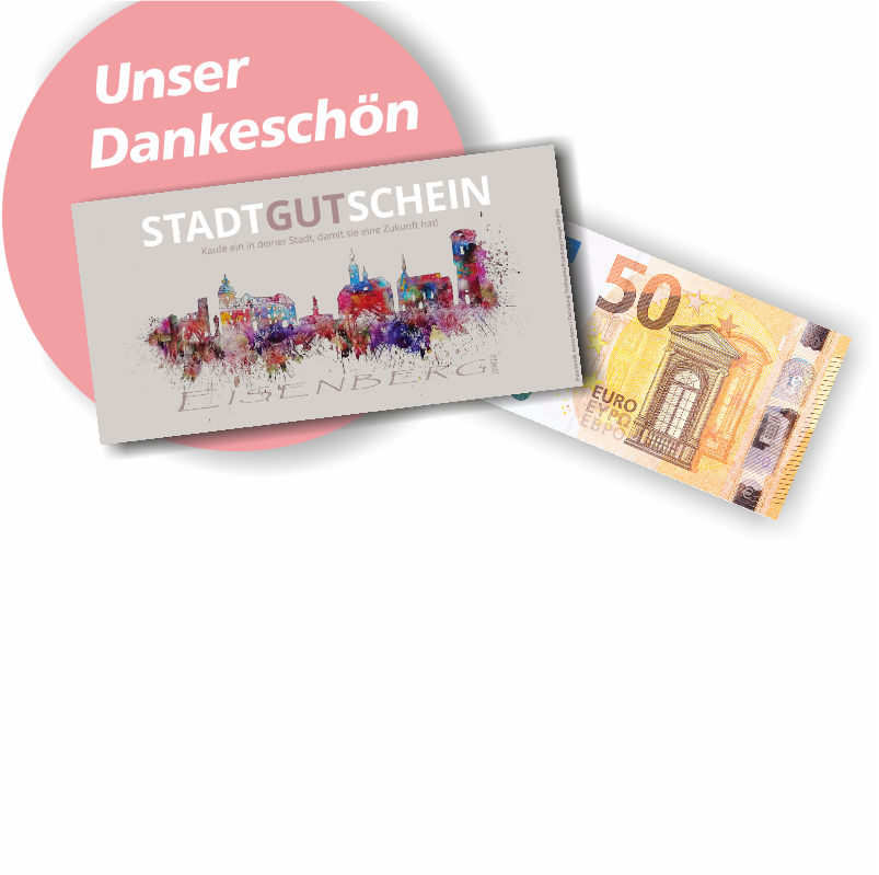 Eisenberger Stadtgutschein im Wert von 50 Euro