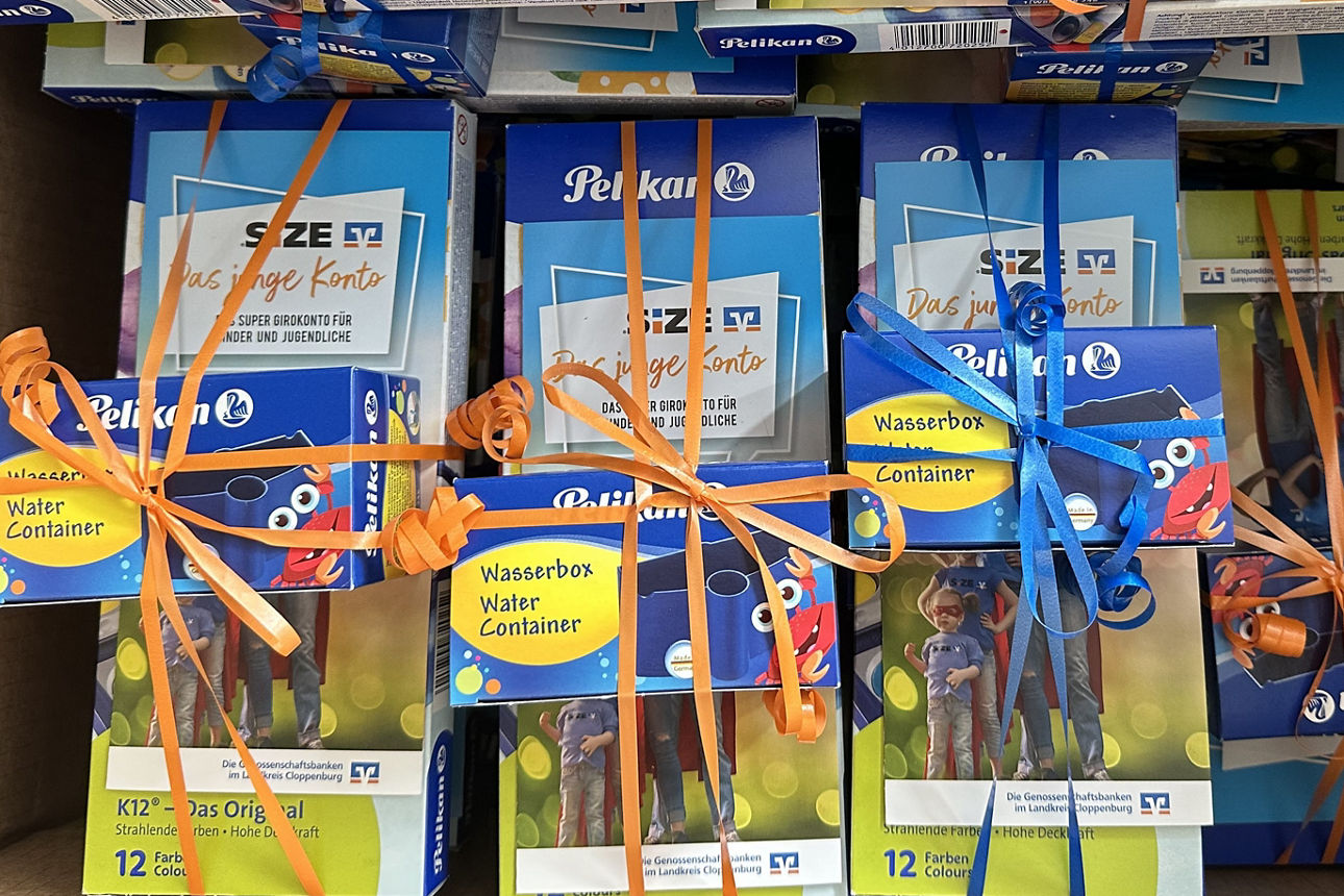 Farbkästen für die Vorschulkinder
