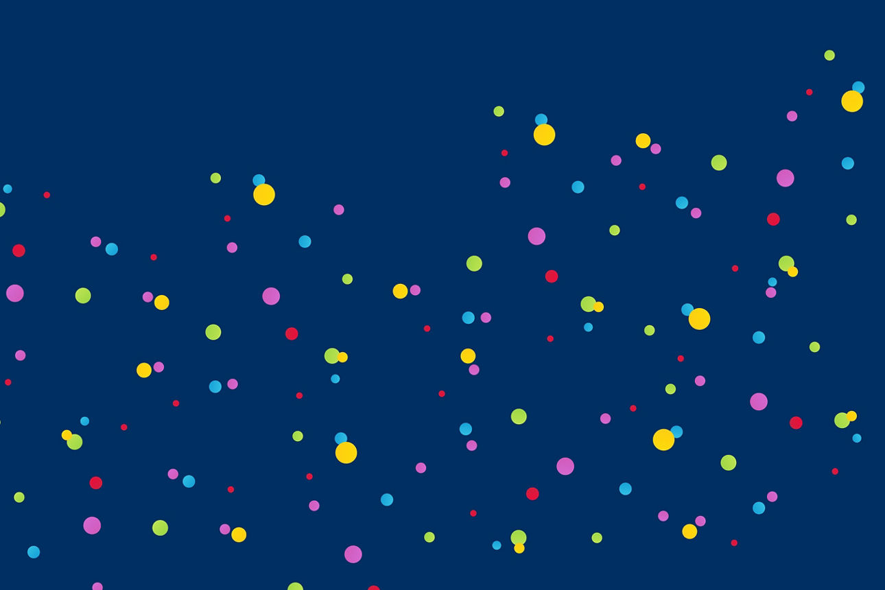 Konfetti in verschiedenen Farben