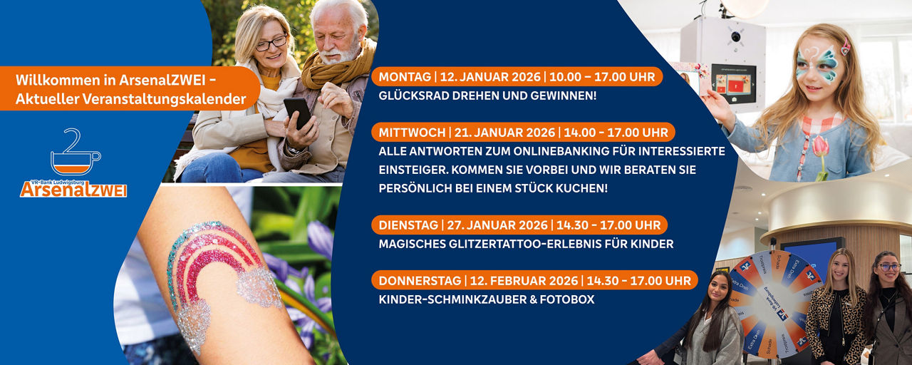 Programm der Filiale ArsenalZWEI im Januar und Februar 