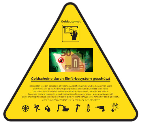 Warnhinweis über Falschgeld