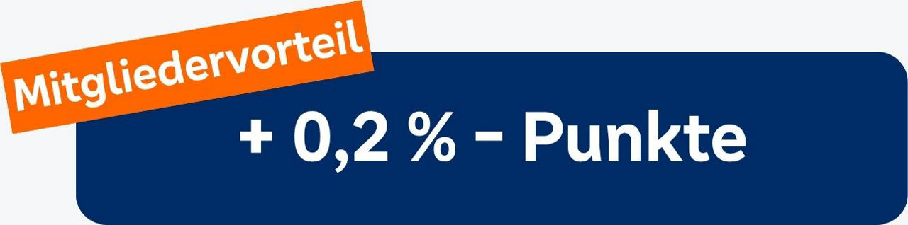 Zusätzlich 0,2 % Mitgliedervorteil