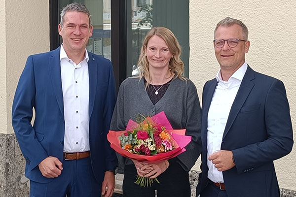 Herr Hechenthaler mit Frau Feuerreiter-Bindlinger und Herrn Bäsler