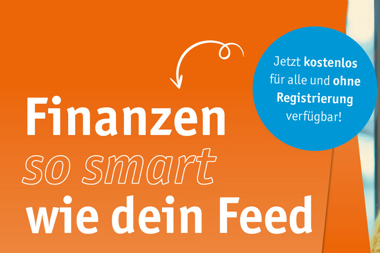 Werbeslider Plattform startklar - Frau mit Handy