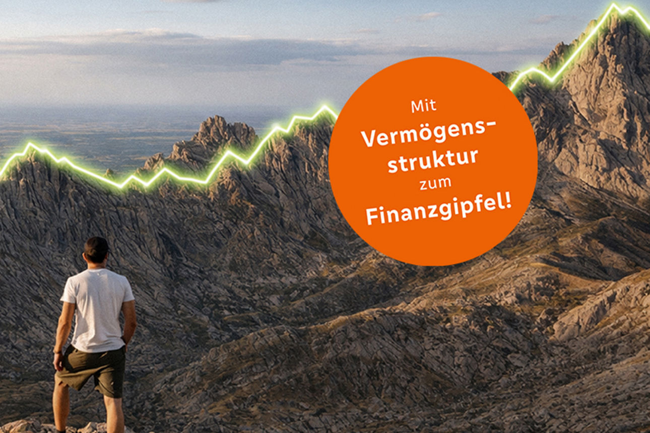 Ein Wanderer auf einem Berg