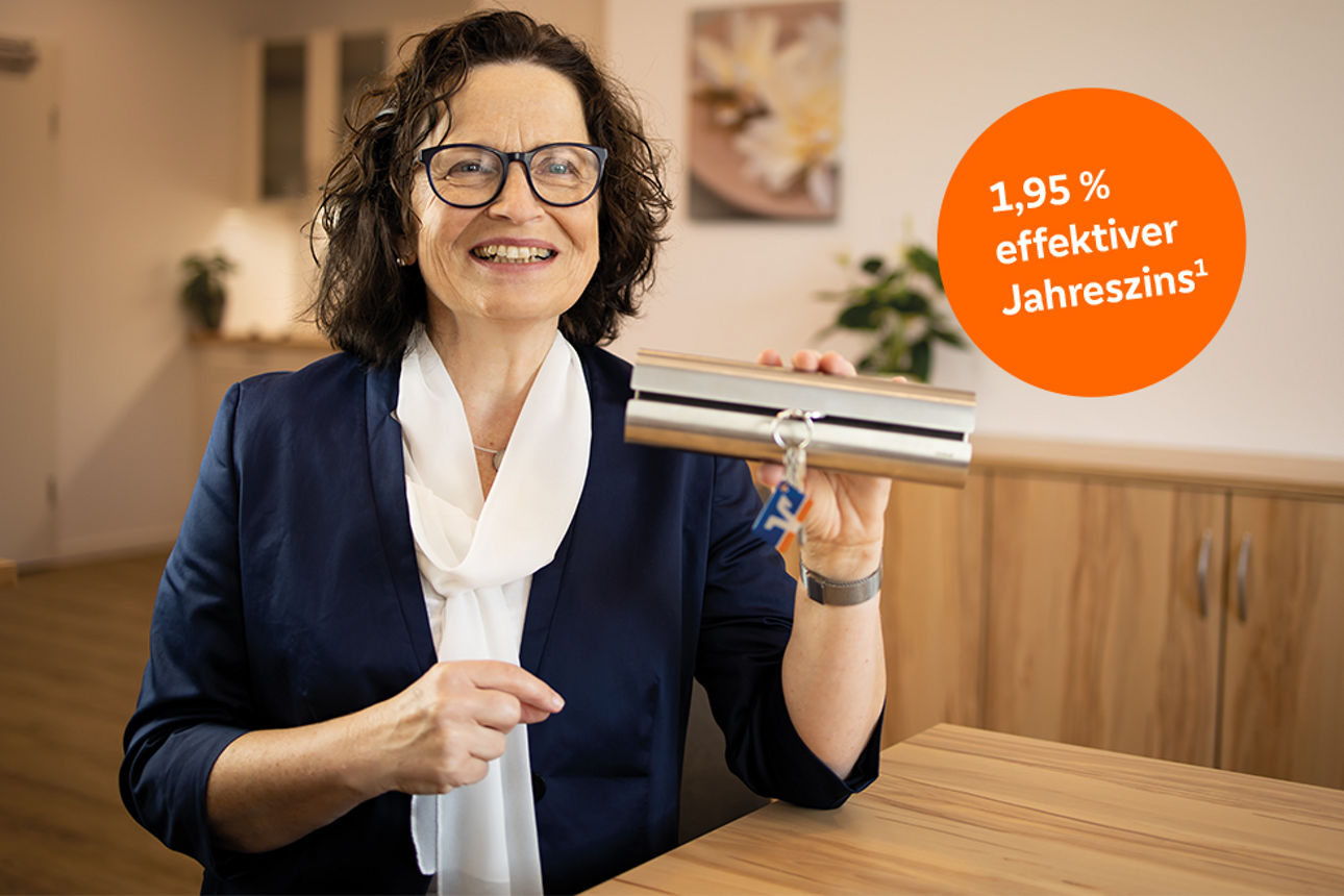 KeyVisual Finanzierungsvorsorge Frau Haunerdinger