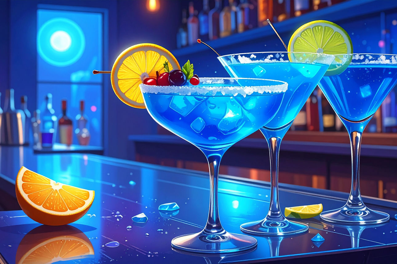 Cocktails auf einem Tresen einer Bar