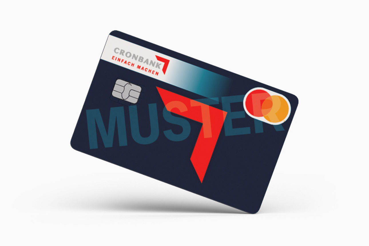 Abbildung einer CRONBANK Firmenkreditkarte.
