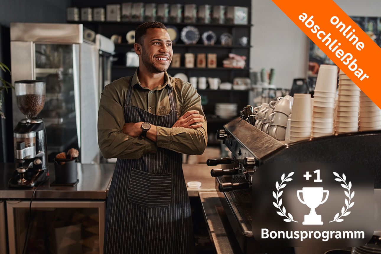 Barista in seinem Café