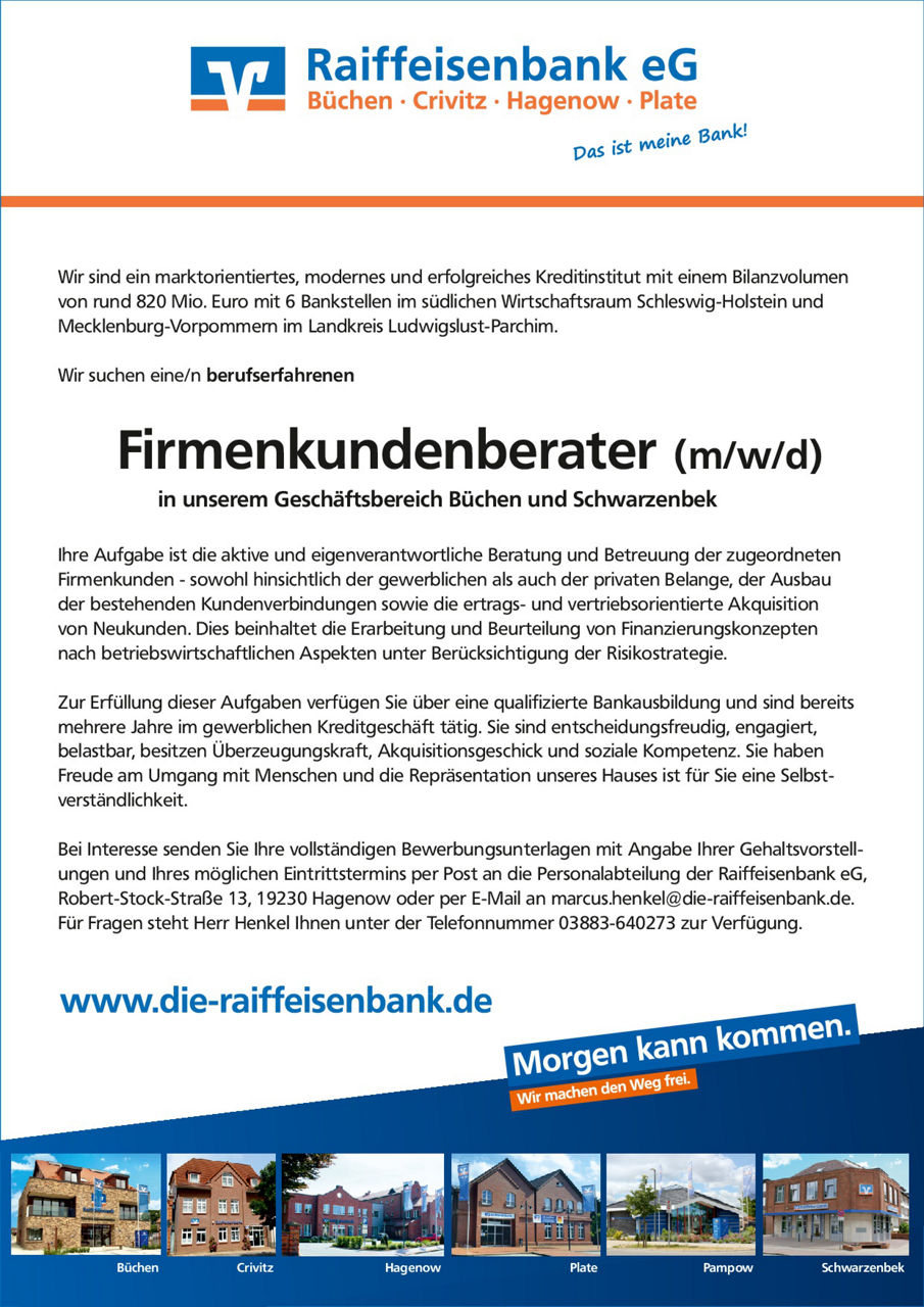 Stellenanzeige