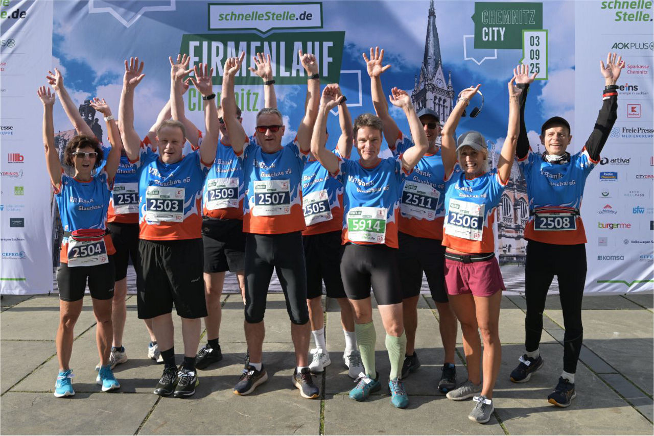 VR Runners Gruppenbild Firmenlauf Chemnitz