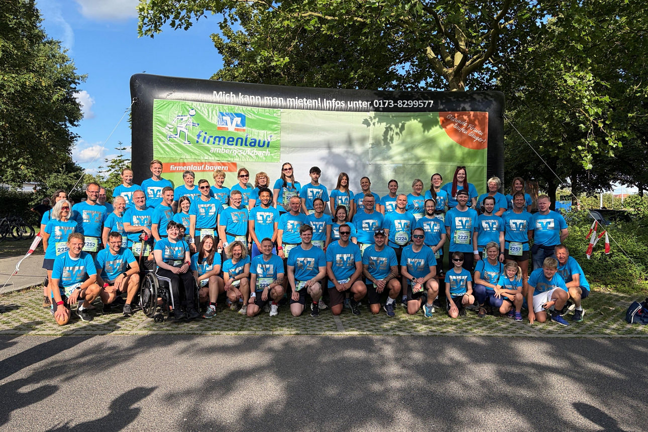 VR Bank Mitarbeitende beim VR Bank Firmenlauf Amberg-Sulzbach 2026