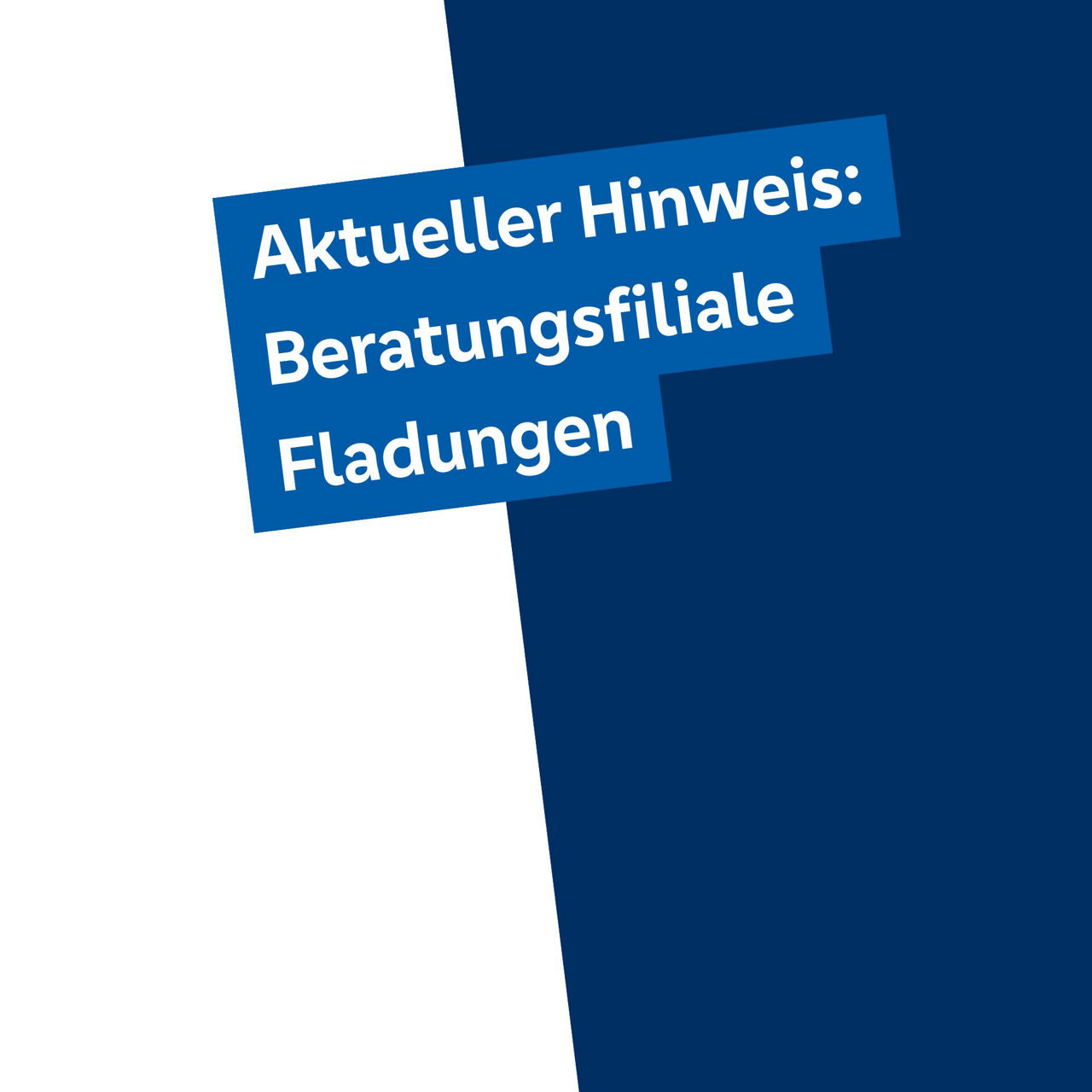Schriftlicher Hinweis für den Ausfall eines Geldautomates