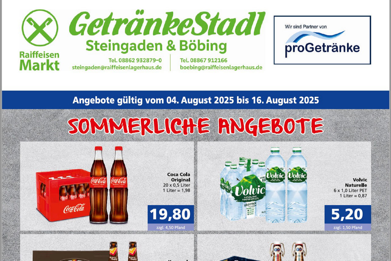 Flyer Getränke
