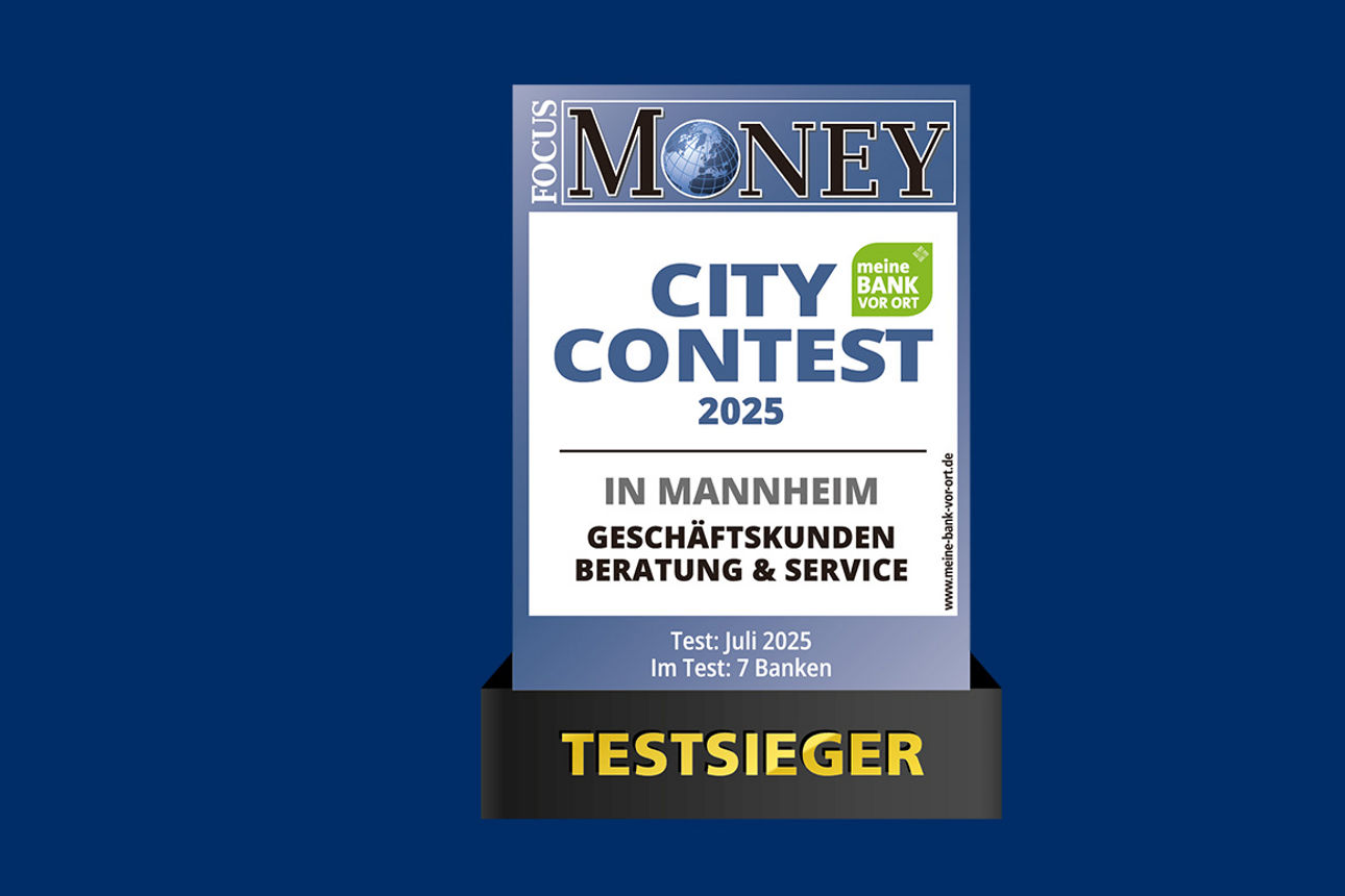 Auszeichnung Beste Hausbank VR Bank Rhein-Neckar