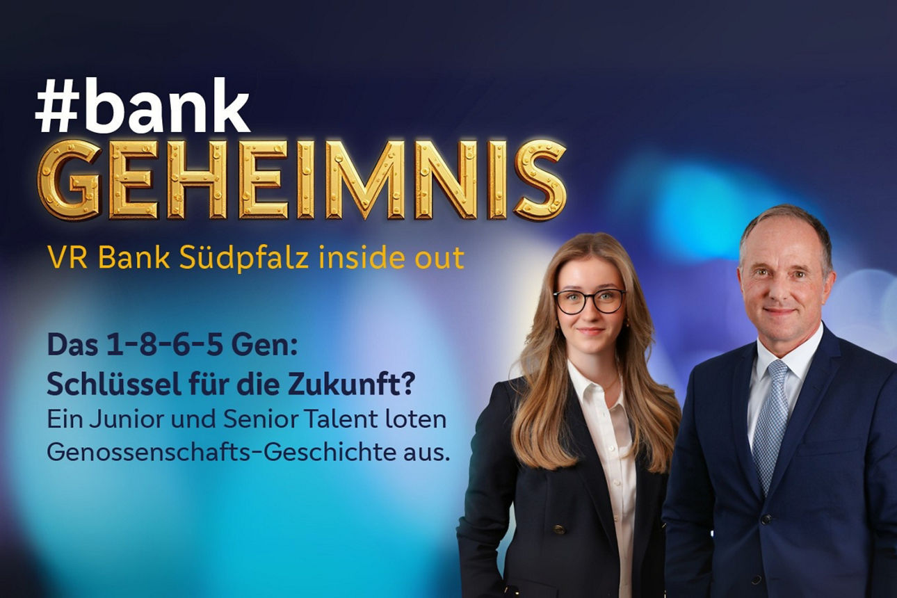 Das Motiv zu unserer Podcastfolge 4 zeigt Amelie Diehl und Clifford Jordan zum Thema "Das 1-8-6-5 Gen"