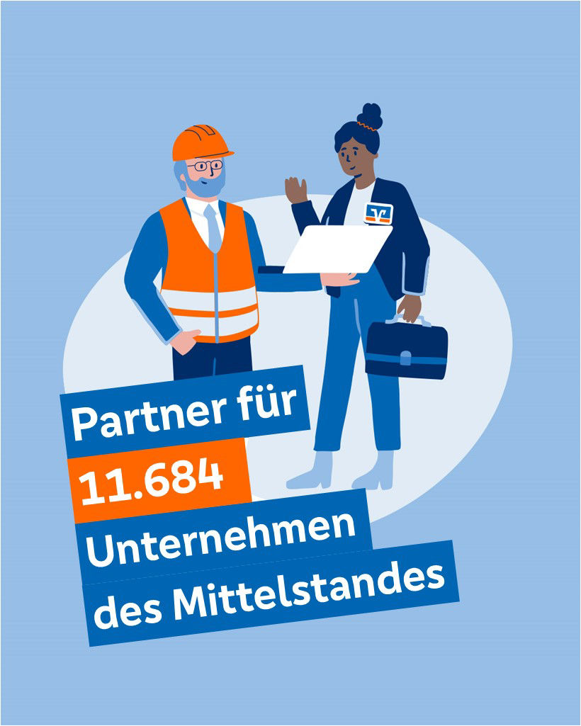 Illustration, die zeigt, wie viele Partnerschaften mit Mittelstandsunternehmen bestehen