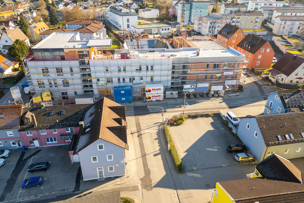 Baustelle VR Quartier von oben