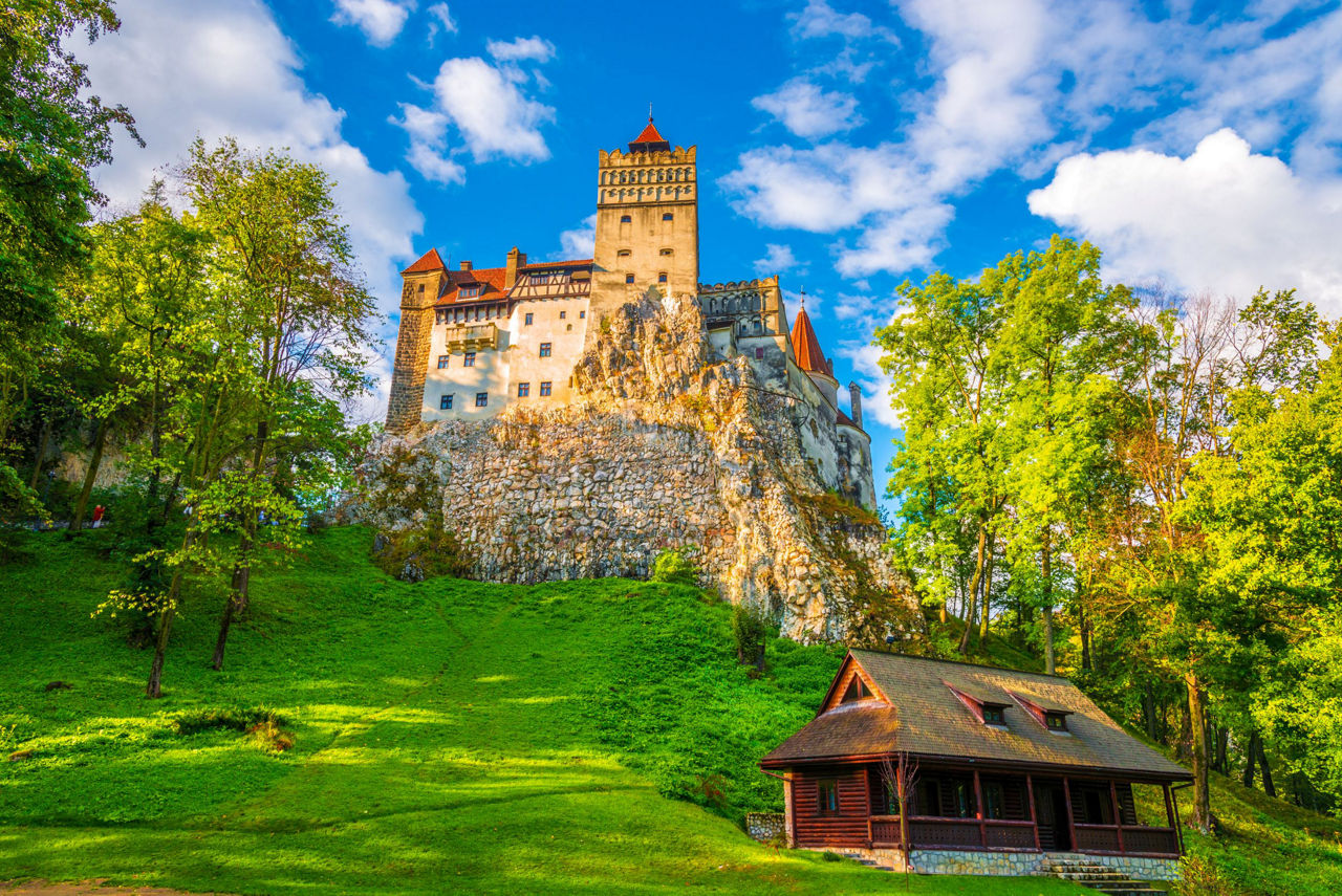Blick auf eine Burg in Rumänien