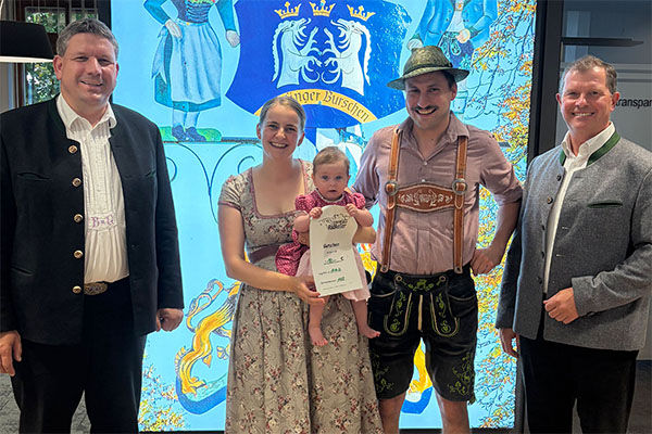 Familie Fröhlich mit unseren Mitarbeitern Grasberger und Thalhammer