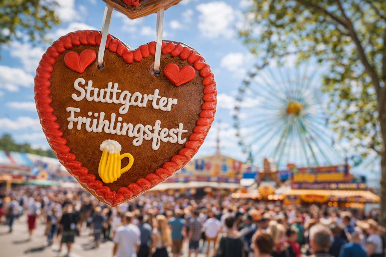 Lebkuchenherz mit Schriftzug Stuttgarter Frühlingsfest