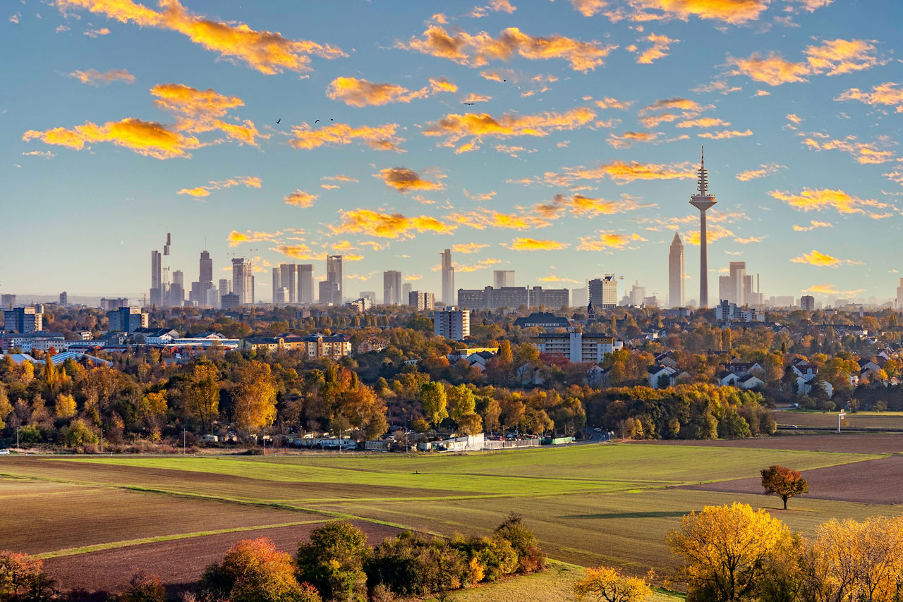 Panorama-Blick über Frankfurt am Main