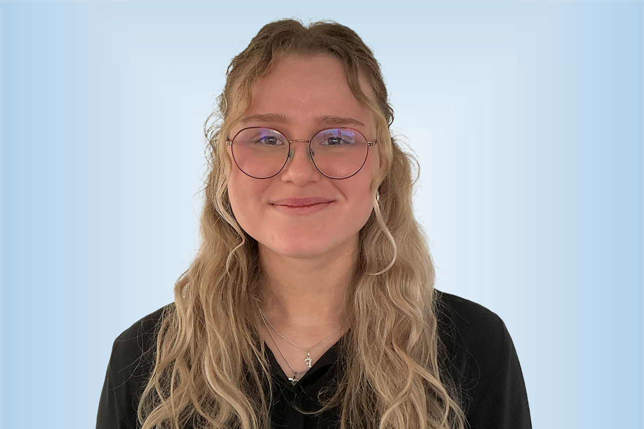 Praktikantin Franziska Koskivuori