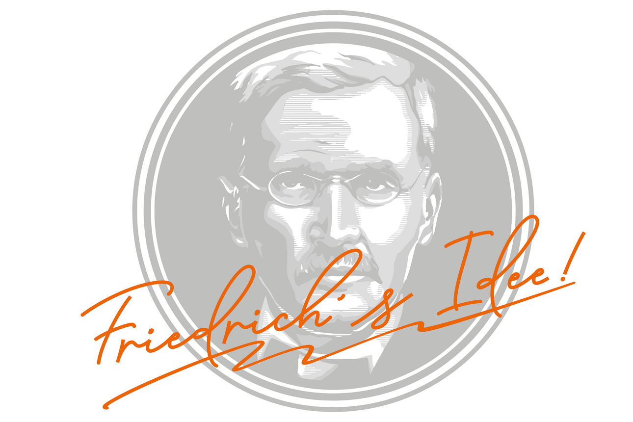 Friedrichs Idee - Logo mit Slogan