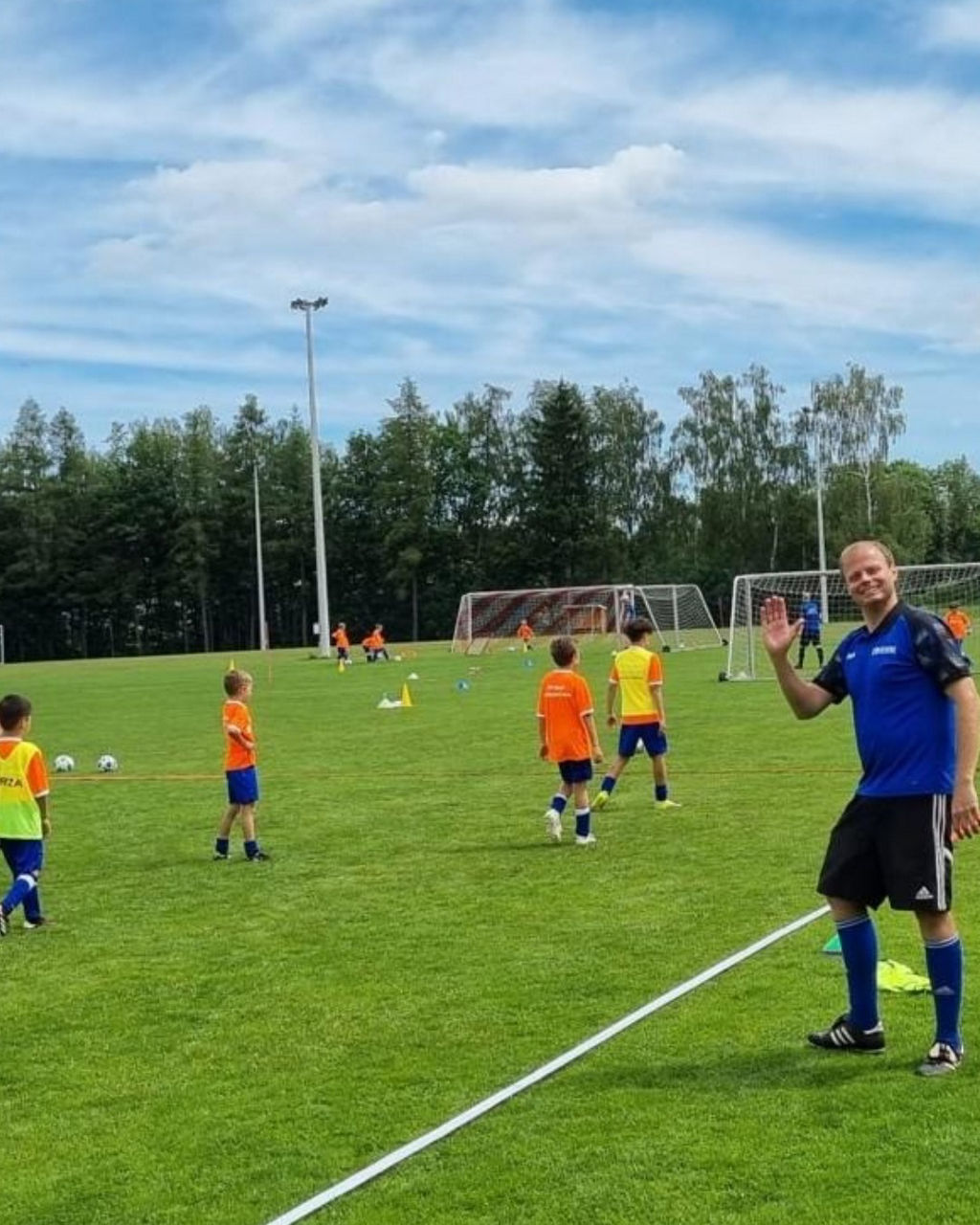 Aufnahme einer Trainingseinheit des Fußballcamps in Königstein