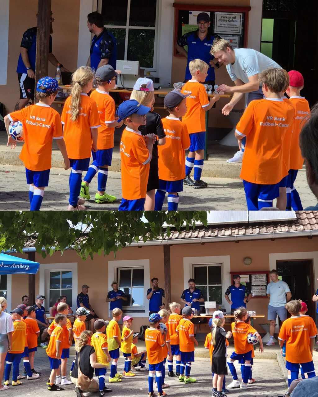 Aufnahme der Siegerehrung des Fußballcamps in Hohenburg