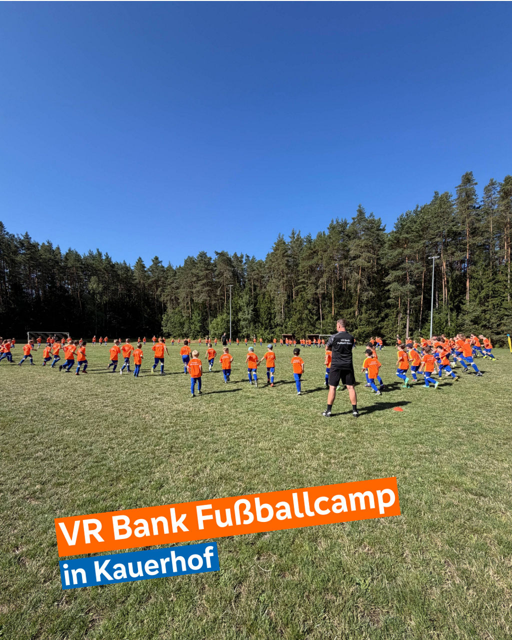 Aufnahme der Teilnehmer/-innen des Fußballcamps in Kauerhof