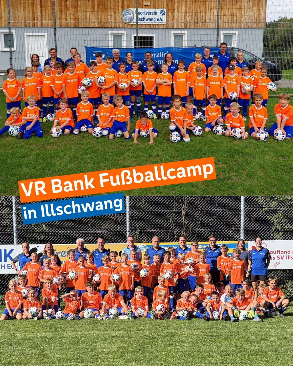 Aufnahme der Teilnehmer/-innen des Fußballcamps in Illschwang