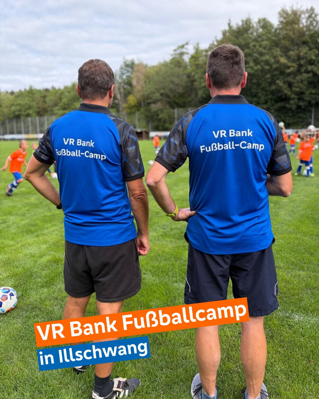 Aufnahme der Teilnehmer/-innen des Fußballcamps in Illschwang