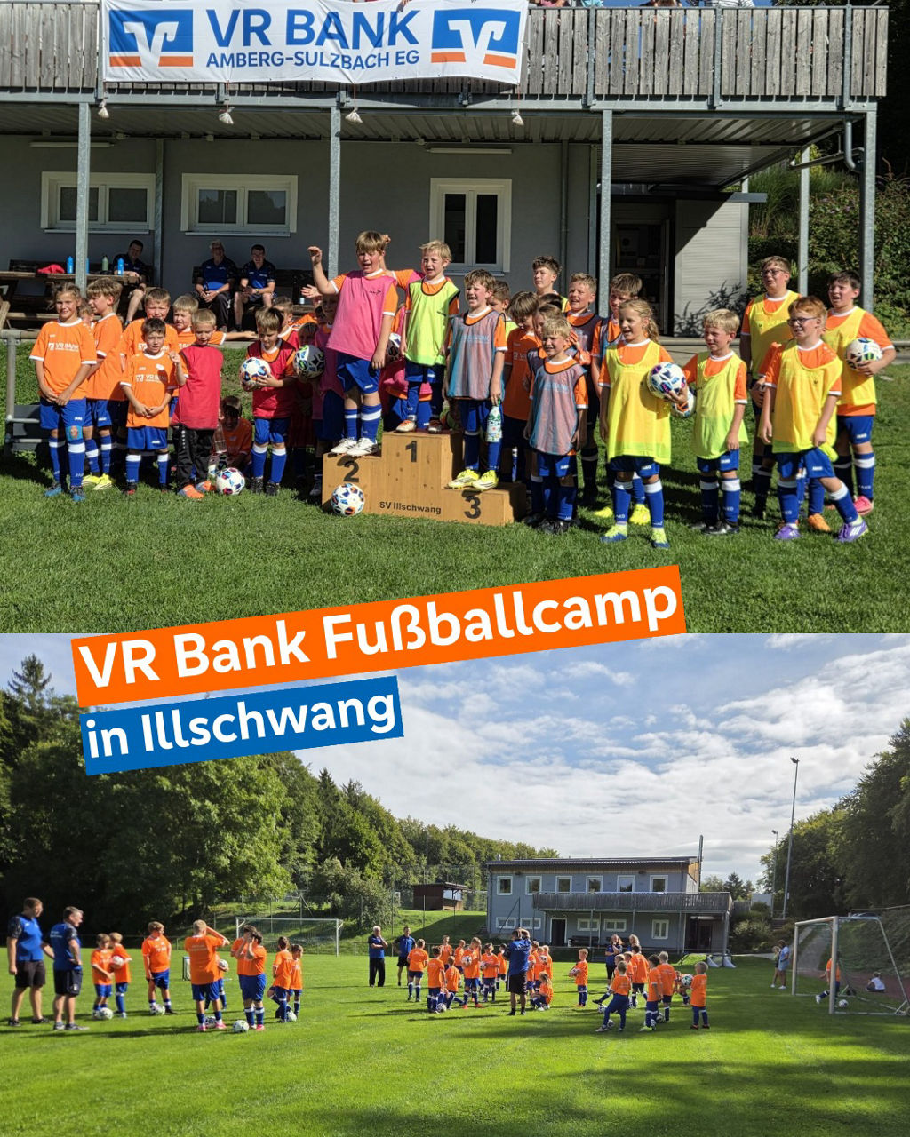 Aufnahme der Teilnehmer/-innen des Fußballcamps in Illschwang