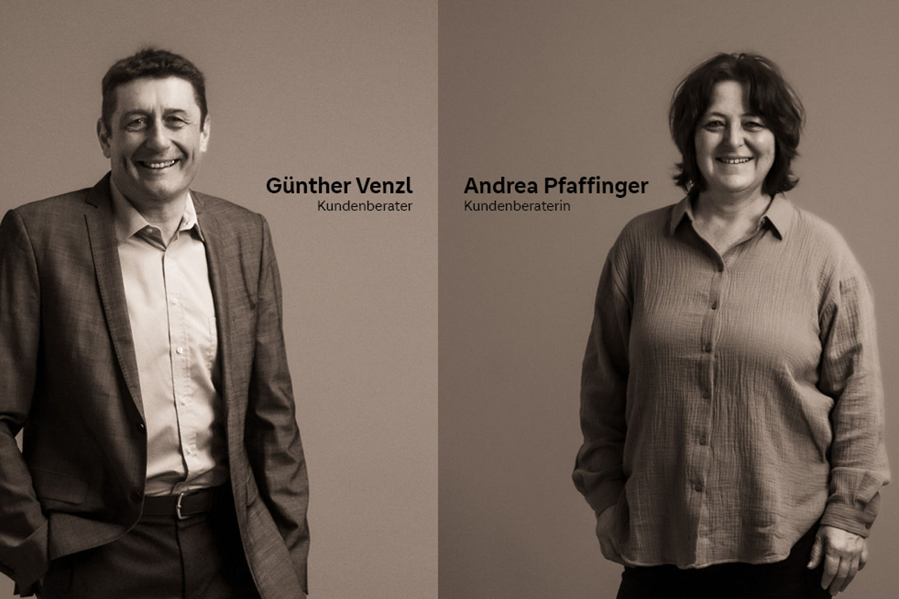 Unsere Mitarbeiter Günther Venzl und Andrea Pfaffinger