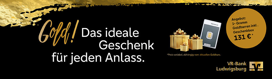 Grafik mit Goldbarren als Geschenk