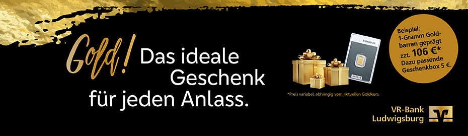 Grafik mit Goldbarren als Geschenk