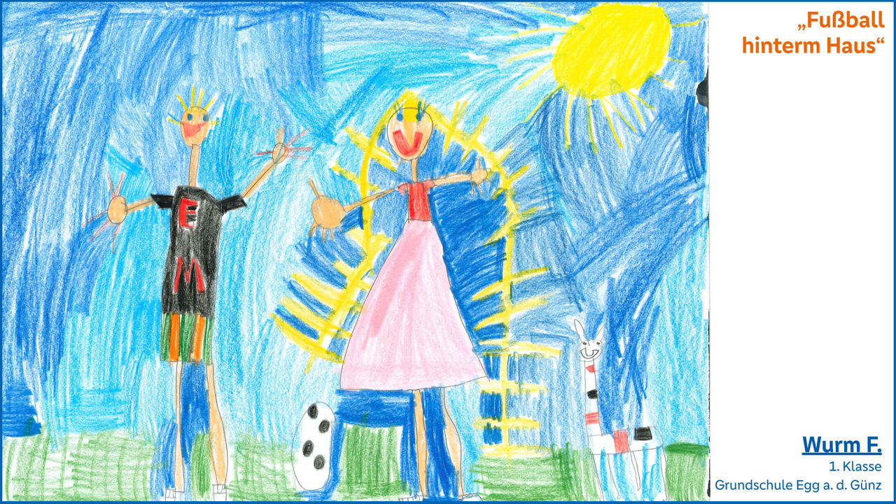 Fußball hintern Haus