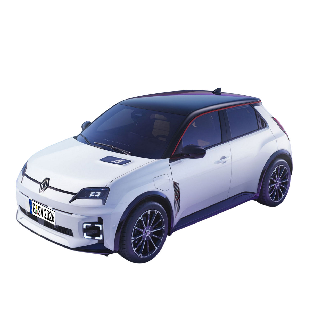 Weißer 5 E-Tech Renault