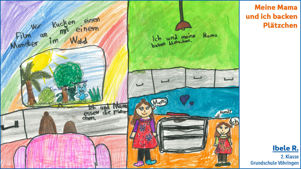 Meine Mama und ich backen Plätzchen