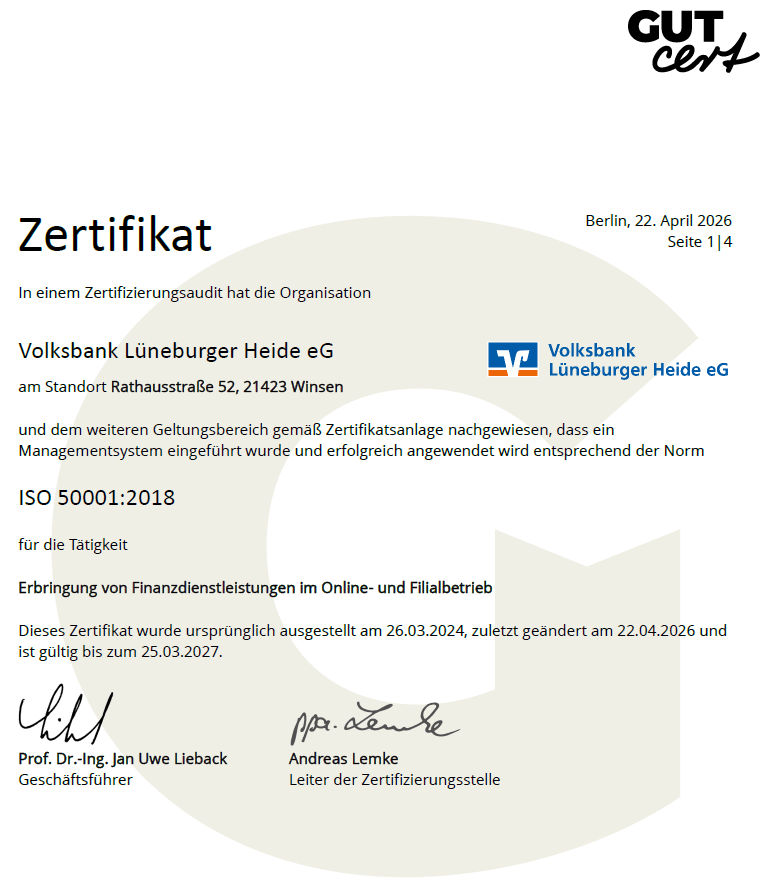 Zertifikat GUTcert b-26-25449 VBLH