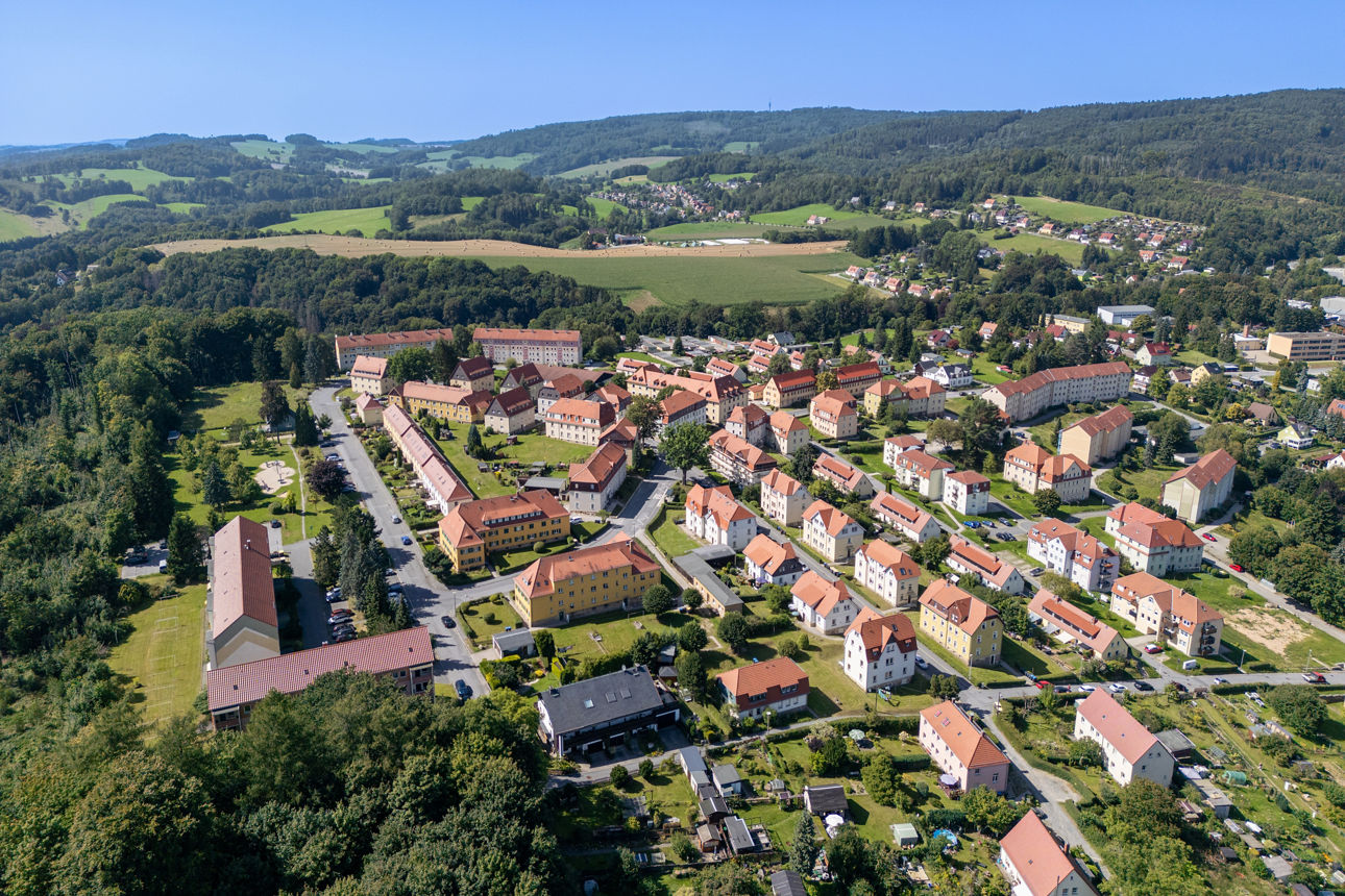 Ansicht Häuser im Grünen