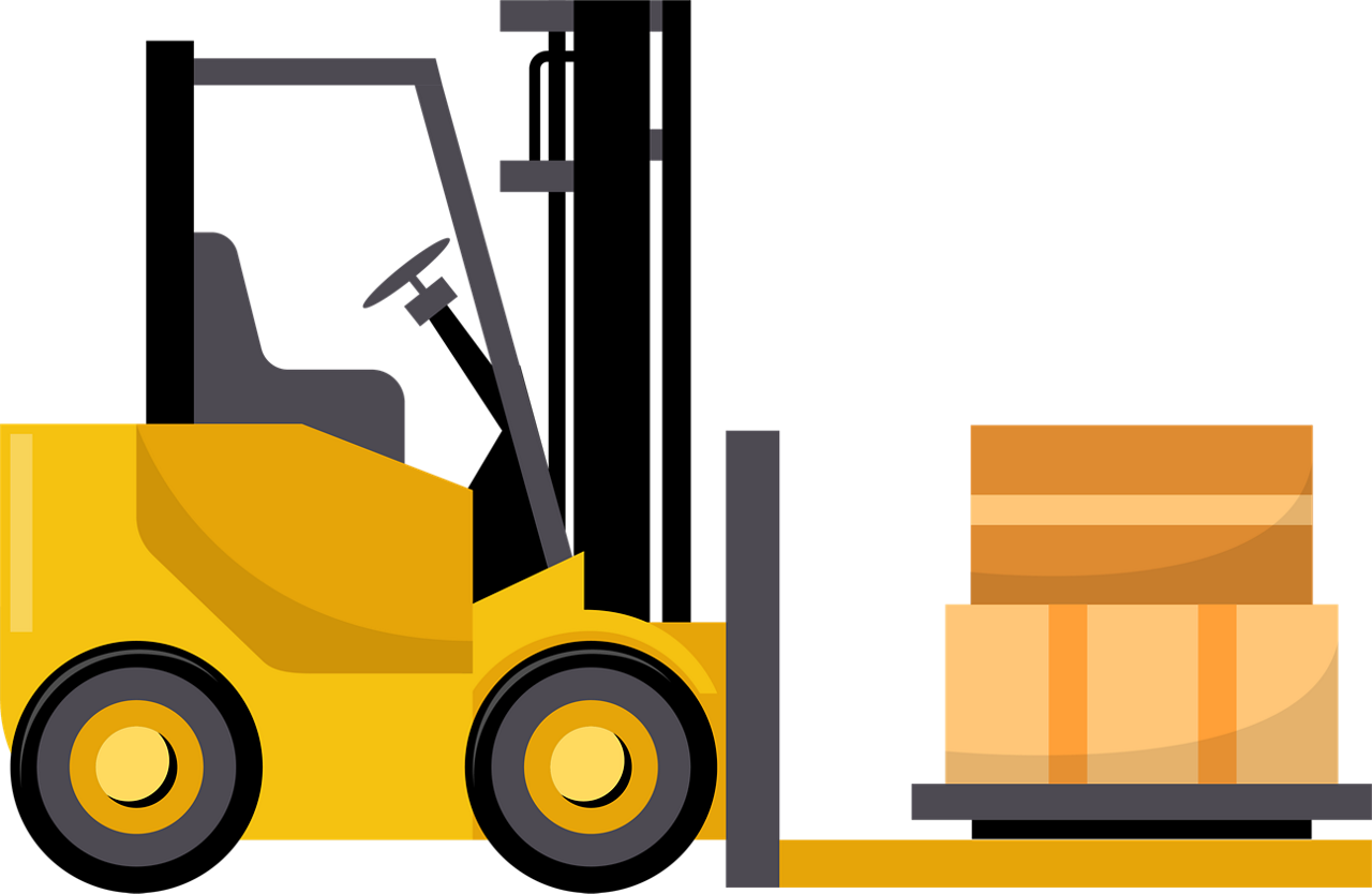 Illustration eines Gabelstaplers